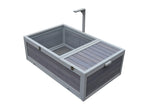 YES4PETS Tortoise House Turtle Habitat Enclosure Wooden Small Animal Hutch Indoor Outdoor - Front View