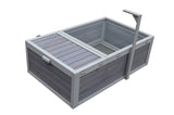 YES4PETS Tortoise House Turtle Habitat Enclosure Wooden Small Animal Hutch Indoor Outdoor - Top-Down View