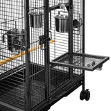 YES4PETS Bird Budgie Cage Parrot Aviary Carrier With Wheel - Side View