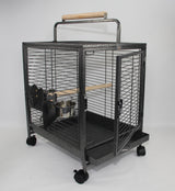 YES4PETS Small Bird Transport Budgie Cage Parrot Aviary Carrier With Wheel - Side View