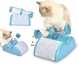 YES4PETS Cat Play Box Kit Pet Toy Kitten Toys Interactive Ball Peek Hunting Toy-Blue - Side View
