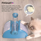 YES4PETS Cat Play Box Kit Pet Toy Kitten Toys Interactive Ball Peek Hunting Toy-Blue - Rear View