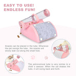 YES4PETS Cat Play Box Kit Pet Toy Kitten Toys Interactive Ball Peek Hunting Toy-Pink
