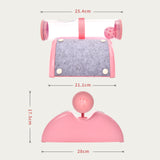 YES4PETS Cat Play Box Kit Pet Toy Kitten Toys Interactive Ball Peek Hunting Toy-Pink - Rear View