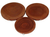 YES4HOMES 3 Natural Hardwood Hygienic Kitchen Cutting Wooden Chopping Board Round - Side View
