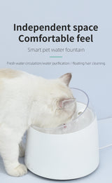 Electric Pet Dog Cat Water Fountain Automatic Self-Clean Water Fountain 1.5L - Front View