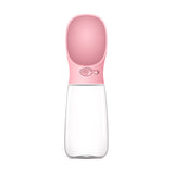 YES4PETS 550ml Portable Pet Dog Puppy Cat Drinking Mug Water Feeder Bottle Valve Travel Bottle Pink