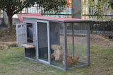 YES4PETS Grey Large Chicken Coop Rabbit Hutch Ferret Cage Hen Chook Cat House - Top-Down View
