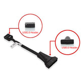 USB 3.0 INTERNAL FEMALE  TO MAINBOARD USB 2.0 HEAD cable - Front View