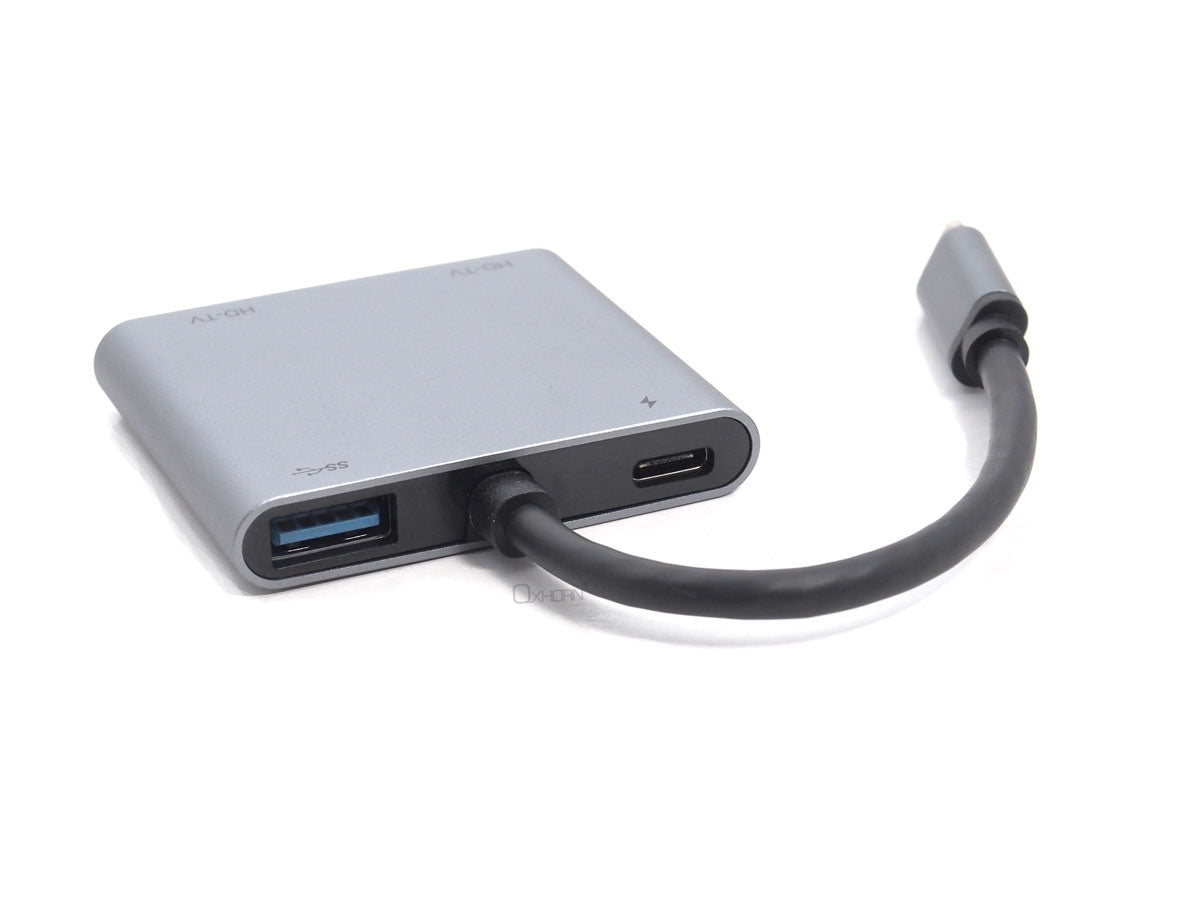 Oxhorn 4K USB-C Dual HDMI Adapter with Charging Port