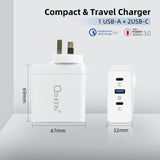 Oxhorn 100W GaN Fast Charger with Type C Port - Rear View