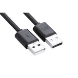 UGREEN USB2.0 A male to A male cable 2M Black (10311) - Top-Down View