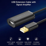 UGREEN 10M USB 2.0 Active Extension Cable with Built-in Chipset - Side View