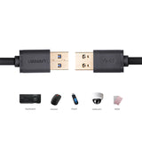 UGREEN USB3.0 A male to A male cable 2M Black (10371) - Side View