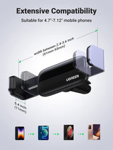 UGREEN 10422 Vehicle Air Vent Phone Holder - Top-Down View