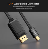 UGREEN 10477 Mini DisplayPort Male to DisplayPort Male 1.5m - Rear View