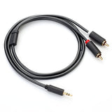 UGREEN 3.5mm male to 2RCA male cable 3M (10512) - Top-Down View