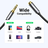 UGREEN 10592 3.5mm Headphone Extension Cable 1m - Close-Up Angle