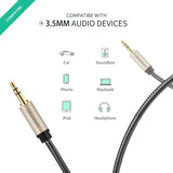 UGREEN 10602 3.5mm Male to Male Aux Stereo Cable 1M - Side View