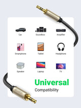 UGREEN 10604 2M Premium 3.5mm Male to Male HiFi Aux Stereo Audio Cable - Rear View