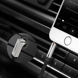 UGREEN 10729 3.5mm Male to 3.5mm Right Angle 3.5mm Aux Cable 5m (Black) - Front View