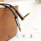 UGREEN 10729 3.5mm Male to 3.5mm Right Angle 3.5mm Aux Cable 5m (Black) - Side View
