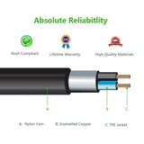 UGREEN 3.5mm Male to 3.5mm Male Audio Cable 1M (10733) - 45-Degree Angle