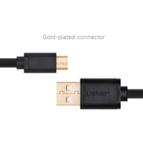 UGREEN Micro-USB male to USB male cable gold-plated 1M (10836) - Front View