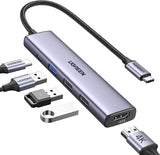 UGREEN 15495 5-in-1 USB-C Hub with 4K HDMI - Low Angle