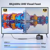 UGREEN 15515 8K Mini-HDMI to HDMI Cable - 2M Bi-Directional, Ultra High-Speed Performance - 45-Degree Angle