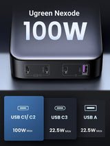 UGREEN Nexode 100W GaN II 4-Port USB-C Charging Station - Front View