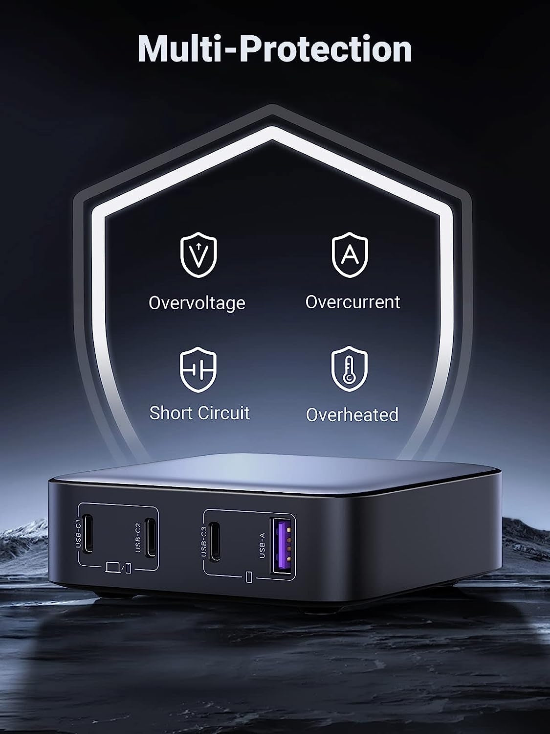 UGREEN Nexode 100W GaN II 4-Port USB-C Charging Station