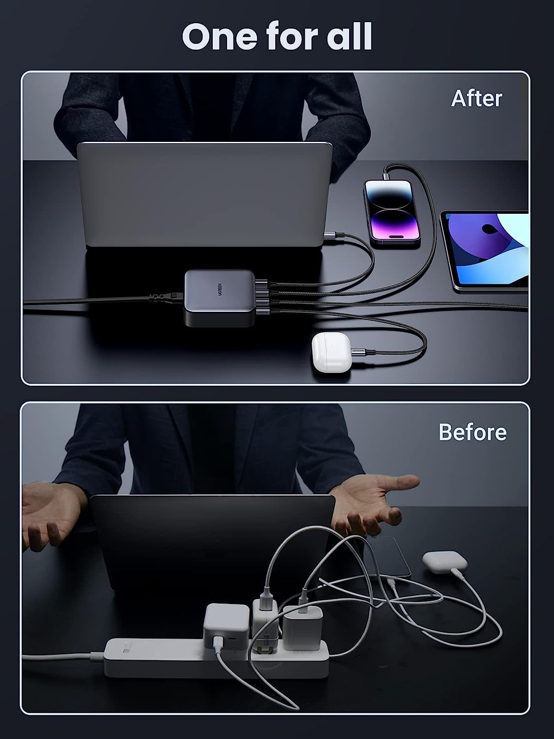 UGREEN Nexode 100W GaN II 4-Port USB-C Charging Station