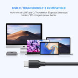 UGREEN USB-C to USB 3.0 Micro-B Data Transfer and Charging Cable - 1M for Fast File Sync and Power Supply - Top-Down View