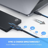 UGREEN USB-C to USB 3.0 Micro-B Data Transfer and Charging Cable - 1M for Fast File Sync and Power Supply - 45-Degree Angle