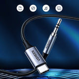 UGREEN 20192 USB-C to 3.5mm Male Audio Cable with Chip 1M - Close-Up Angle