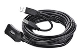 UGREEN USB 2.0 Active Extension Cable 10M with USB Power 5M (20214) - Side View