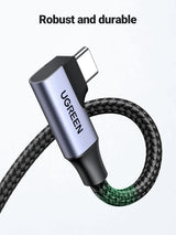 UGREEN 20299 L-Shaped USB-C Fast Charging Cable 5Gbps 1M - Rear View