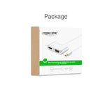 UGREEN Mini DP to HDMI/VGA converter Silver (20421) - Front View