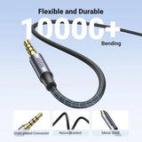 UGREEN 20785 3.5mm Braided 4-Pole Audio Cable Male to Male 3m - Front View