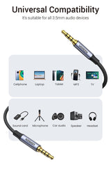 UGREEN 20785 3.5mm Braided 4-Pole Audio Cable Male to Male 3m - Rear View