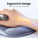 UGREEN 25243 Ergonomic Mouse Pad with Wrist Rest Green - Front View