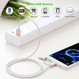 UGREEN Micro-USB to USB Cable with MFI Certified iPhone Adapter 1.5M(30471) - Front View