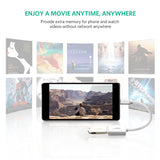 UGREEN USB Type-C Male to USB 3.0 Type A Female OTG Cable - White 15CM (30702) - Side View