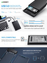 UGREEN USB 3.0 2.5 Inch Hard disk Box (30847) - Front View