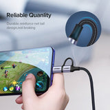 UGREEN 30875 2-in-1 USB-A to Micro USB & USB-C Charging Cable - 1m Length - Rear View