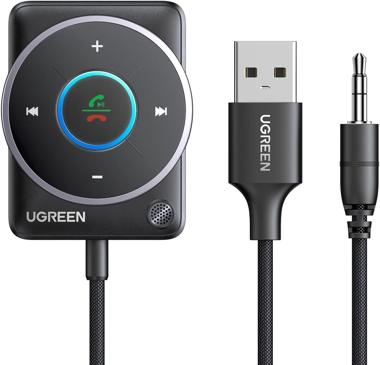 UGREEN Bluetooth 5.4 Car Adapter with Noise Cancellation & Enhanced Audio Quality