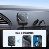 UGREEN Bluetooth 5.4 Car Adapter with Noise Cancellation & Enhanced Audio Quality - Rear View