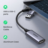 UGREEN 40189 USB-C to HDMI 2 in 1 HD Video Capture Card - Close-Up Angle