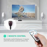 UGREEN 1 x 3 HDMI Switch - Black (40234) - Side View